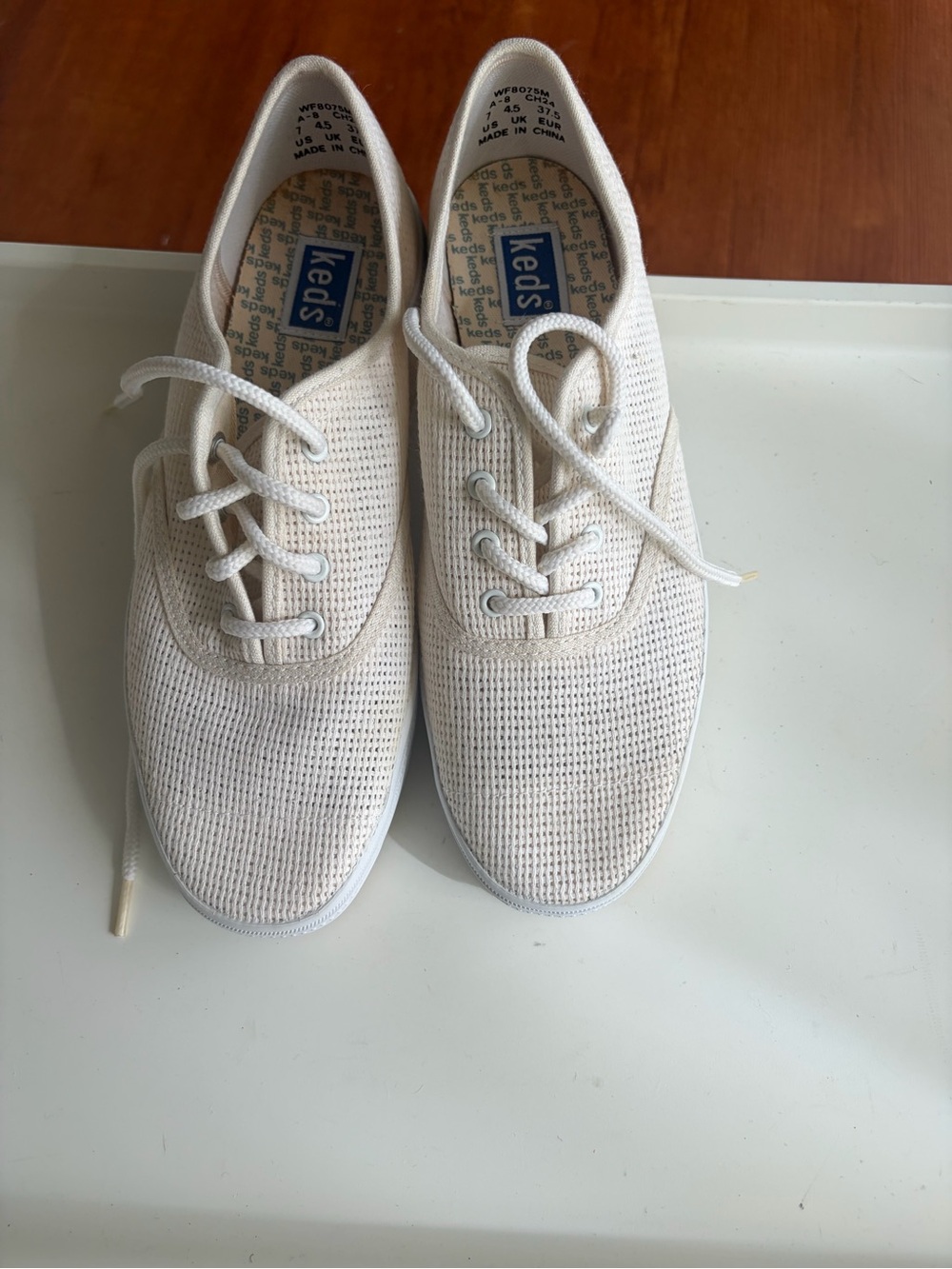 Keds Women’s Champion Canvas Lace-Up Sneakers - Cream